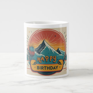 Taza De Café Gigante Diseño de cumpleaños feliz