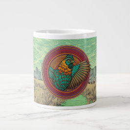 Taza De Café Gigante diseño de emblema de pollo