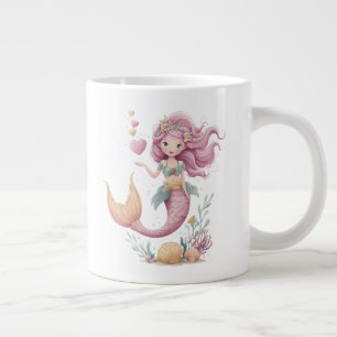Taza De Café Gigante Diseño de fantasía submarina caprichosa
