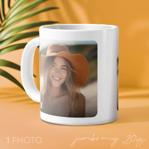 Taza De Café Gigante Diseño de foto minimalista de moda con año