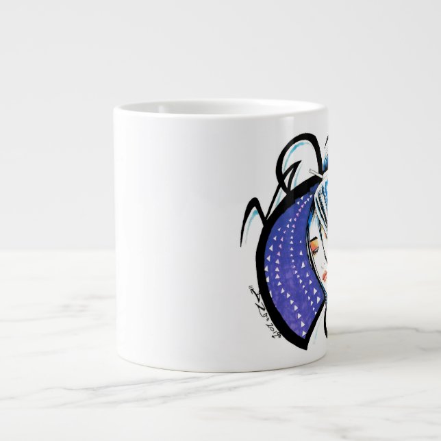 Taza De Café Gigante Diseño de Graffiti Geisha Tattoo (Frente)