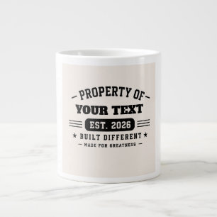 Taza De Café Gigante Diseño de nombre personalizado – T minimalista mod