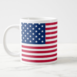 Taza De Café Gigante Diseño de orgullo de bandera estadounidense de EE.
