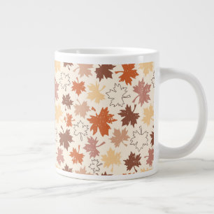 Taza De Café Gigante Diseño de otoño hojas naturales