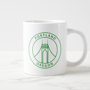 Taza De Café Gigante Diseño de Portland Oregon