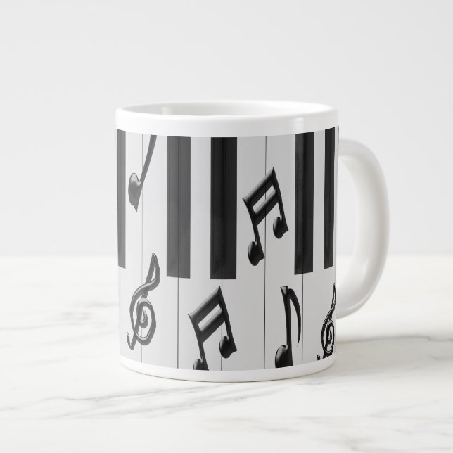 Taza De Café Gigante Diseño de teclado de piano (Derecha)