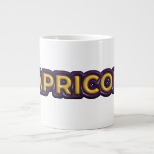 Taza De Café Gigante Diseño de texto del signo zodiacal Capricornio