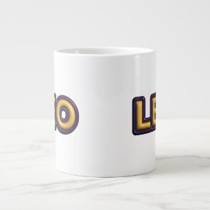 Taza De Café Gigante Diseño de texto del signo zodiacal Leo