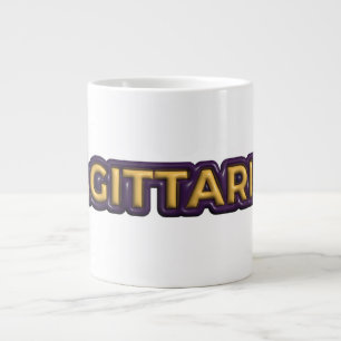 Taza De Café Gigante Diseño de texto del signo zodiacal Sagitario
