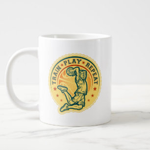 Taza De Café Gigante Diseño de vintage de slam Dunk en baloncesto