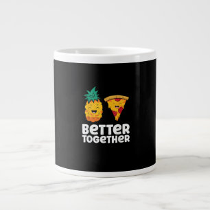 Taza De Café Gigante Diseño divertido de comida de pizza de piña juntos