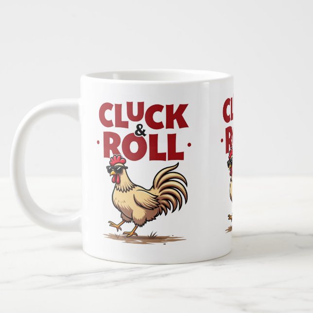 Taza De Café Gigante Diseño divertido de Personalizados de Guay "Cluck  (Izquierda)