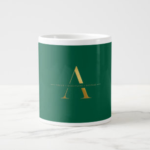 Taza De Café Gigante Diseño Dorado Minimalista de Éxito Disciplina Enfo