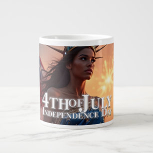 Taza De Café Gigante Diseño espléndido del 4 de julio - Fuegos artifici