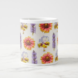 Taza De Café Gigante Diseño floral