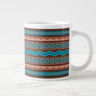 Taza De Café Gigante Diseño geométrico al estilo del suroeste de Camero
