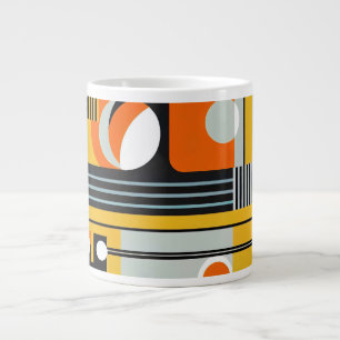 Taza De Café Gigante Diseño Geométrico Bauhaus 01 Perfecto Para