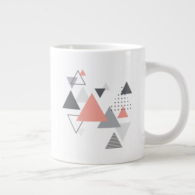 Taza De Café Gigante Diseño geométrico escandinavo abstracto (Derecha)