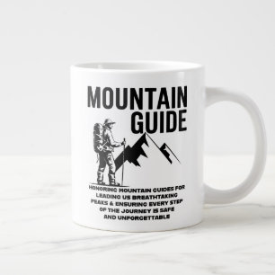 Taza De Café Gigante Diseño Gráfico de Aventura de Senderismo Guía de M