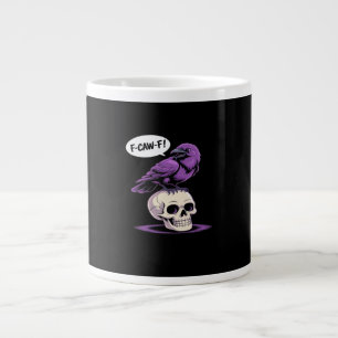 Taza De Café Gigante Diseño gráfico de humor de Halloween de cráneo de 