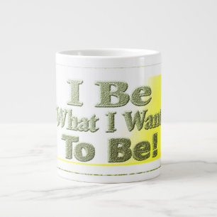 Taza De Café Gigante Diseño lindo sobre "I Be" T-Shirt Cojín decorativo