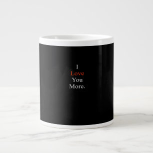 Taza De Café Gigante Diseño Mínimo Te Amo Más 
