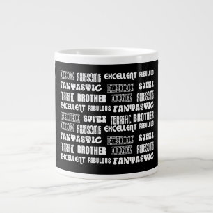 Taza De Café Gigante Diseño moderno fresco para los hermanos: Palabras