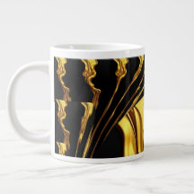 Diseño Monocromo Negro Oro Líquido Remolino Opulen