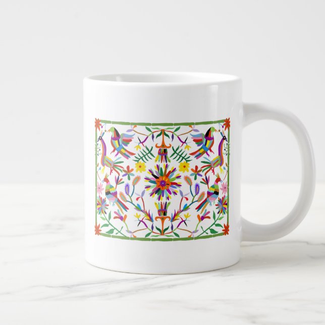 Taza De Café Gigante Diseño otomí moderno II (Derecha)