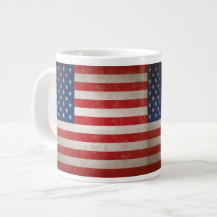 Taza De Café Gigante Diseño patriótico de la bandera americana del
