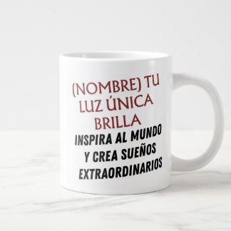 TAZA DE CAFÉ GIGANTE DISEÑO REGALO PERSONALIZADO (NOMBRE)ENERGÍAINSPIRA