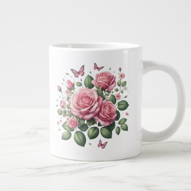 Taza De Café Gigante Diseño rosa (Derecha)