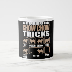 Taza De Café Gigante Diseño Stubborn Chow Chow Tricks