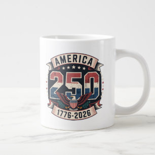 Taza De Café Gigante Diseño Vintage Patriótico Tri-Blend América 250