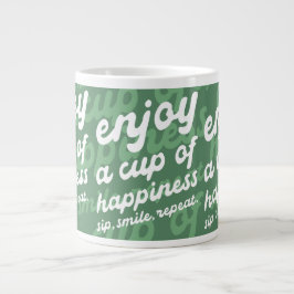 Taza De Café Gigante Disfruta de una copa de felicidad | Mug motivacion