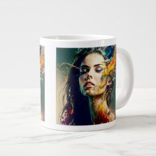 Taza De Café Gigante Disolver la gran bruma de mujeres
