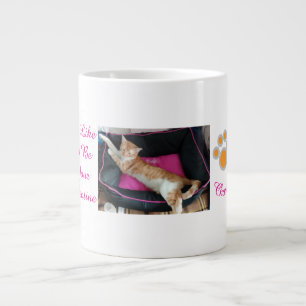 Taza De Café Gigante Diversión con foto de gato ginger en San Valentín