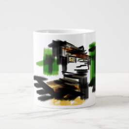 Taza De Café Gigante Diversión de lobo en invierno
