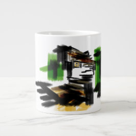 Taza De Café Gigante Diversión de lobo en invierno
