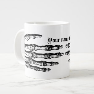 Taza De Café Gigante Diversión Halloween esquelético