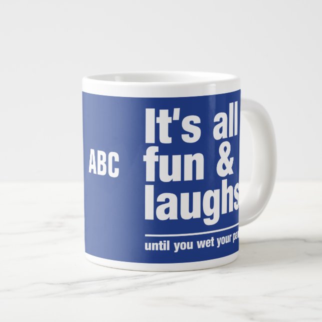 Taza De Café Gigante DIVERSIÓN Y DIVERSIÓN personalizado y mugre (Derecha)