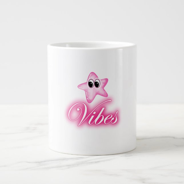 Taza De Café Gigante ✨ Diversión y vibraciones coloridas - Énfasis posi (Frente)