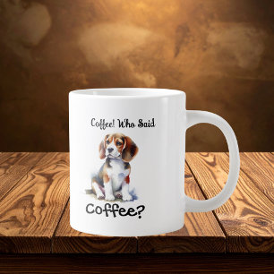 Taza De Café Gigante Divertido BEAGLE 'Café' Marrón Personalizar