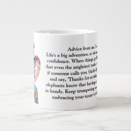 Taza De Café Gigante Divertido Consejo De Un Elefante