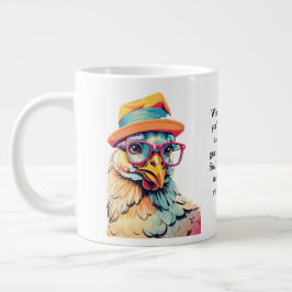 Taza De Café Gigante Divertido Consejo De Un Pollo