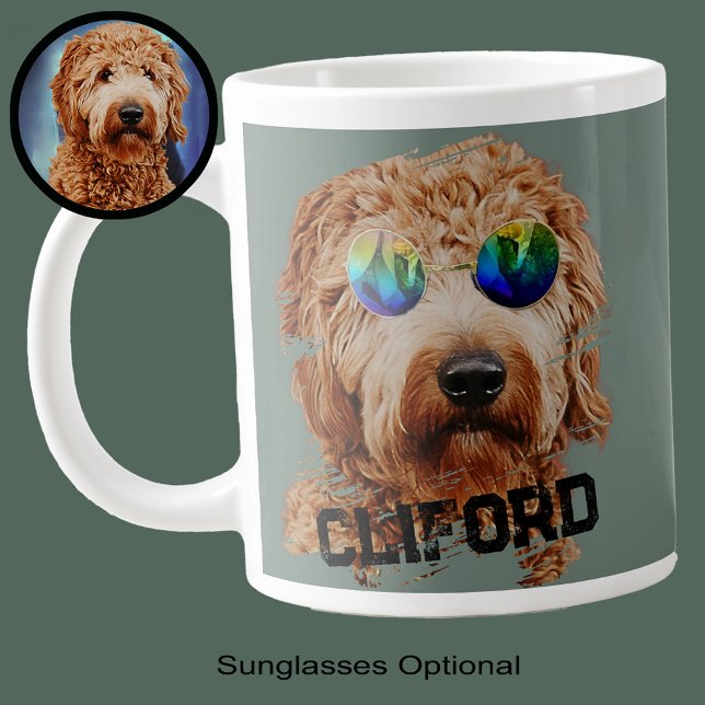 Taza De Café Gigante Divertido lindo goldendoodle o tu perro papá amant (Subido por el creador)