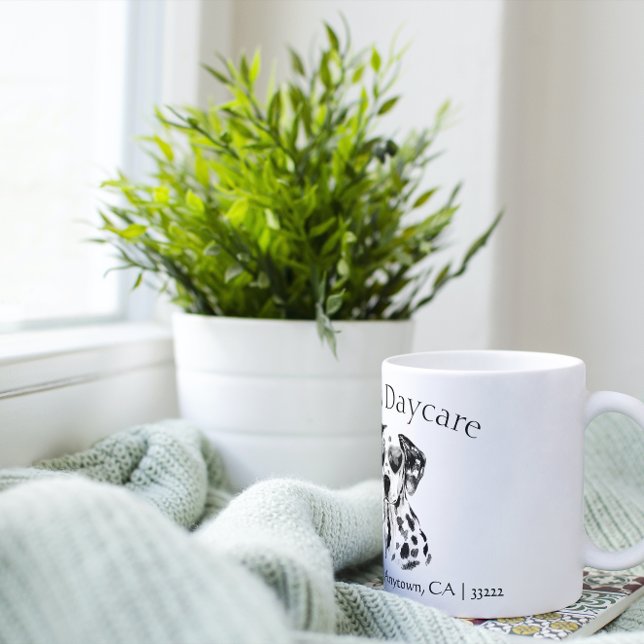 Taza De Café Gigante Divertido negocio de perros de Dalmacia (Subido por el creador)