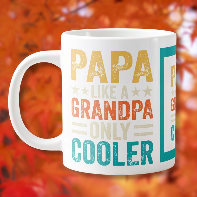 Taza De Café Gigante Divertido "Papá como un abuelo sólo frío" (Subido por el creador)