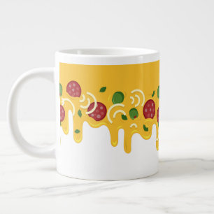 Taza De Café Gigante Divertido Queso de Pizza Goteante Retro Keto Fiest
