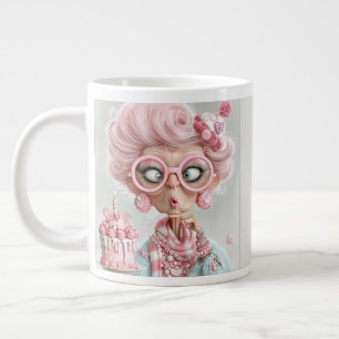 Taza De Café Gigante Divertido Rosa Sassy Envejecimiento